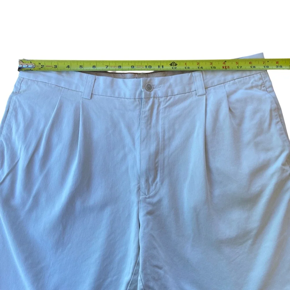 Tommy Bahama Silk Shorts‎ Pleated Front Khaki Beige Size 38